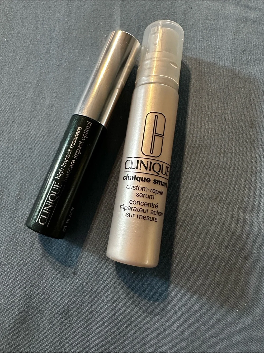 Clinique Custom-Repair Serum & High Impact Mascara - Silver & Black